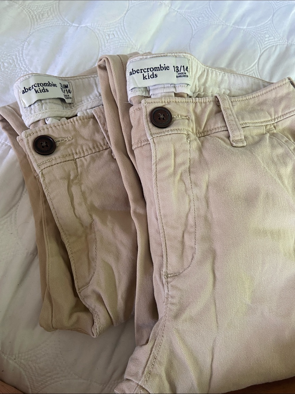 abercrombie kids Light Beige Chino Pants - Neutral Tan